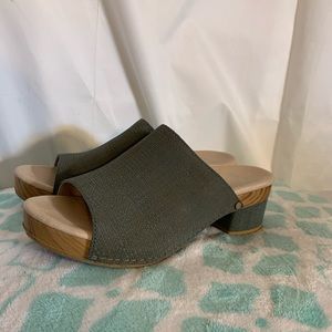 Dansko Maci open toe clogs in teal 39